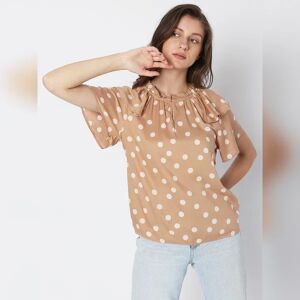 VERO MODA Brown Polka Dot Top