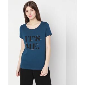 VERO MODA Blue Rhinestone Detail T-shirt