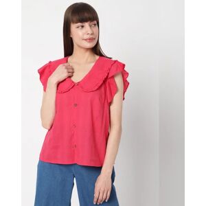 VERO MODA Pink Peter Pan Collar Top