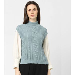 VERO MODA Blue Cable Knit Vest