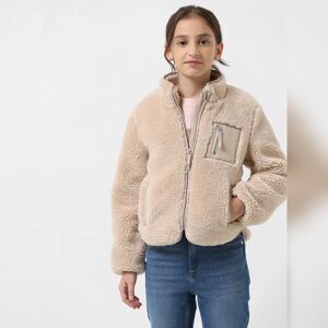 Vero Moda Girls VERO MODA GIRL Beige High Neck Sherpa Jacket