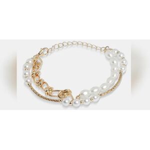 VERO MODA Golden Pearl Embellished Bracelet