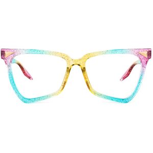 Vooglam Optical Unicorn - Glitter Rainbow Eyeglasses (Full Overlay Lens)