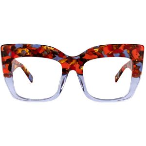 Vooglam Optical Rosaura - Square Purple Floral Eyeglasses