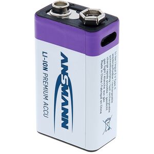 Ansmann 9V Akku USB-C bianco