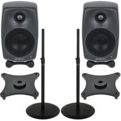 Genelec 8020 DPM Stand Bundle BK antracite