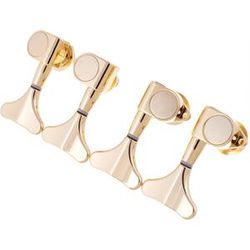 Harley Benton Parts Bass Tuners Set Gold Gold glossy