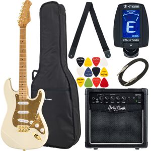 Harley Benton ST-62DLX OW Vintage Bundle Olympic White lucido