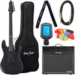Harley Benton HWY-25BKS Progressive S Set nero opaco
