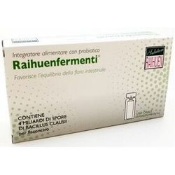 NATUR-FARMA Srl Raihuen Ferm Integratore Alimentare Probiotico con Fermenti Lattici Vivi per Benessere di Stomaco and Intestino 20 Flaconi Monodose