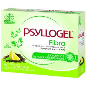 GIULIANI SpA Nathura Intestino Sano Psyllogel Fibra Integratore 20 Buste Tè al Limone