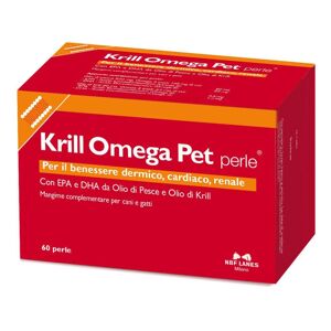 NBF LANES VET N.B.F. Lanes Animali Domestici Krill Omega Pet Mangime Cani Gatti 60 Perle
