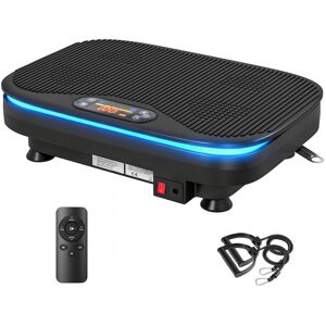 Sportnow Piastra vibrante per esercizi fitness, funzione Bluetooth, telecomando, 99 livelli di velocità, plastica, acciaio, nero Aosom Italy