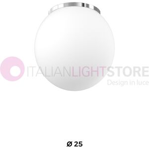 Top Light Illuminazione Mars Lampada Da Soffitto Sfera In Vetro Bianco D.25 Cm.