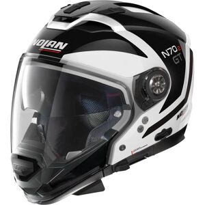 NOLAN - Casco N70-2 GT Glaring N-Com Nero / Bianco Nero,Bianco S