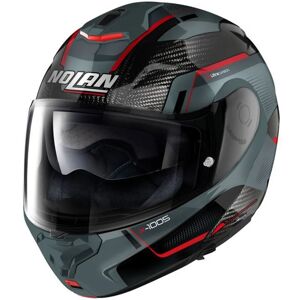 NOLAN - Casco X-1005 U.C. Undercover N-Come Carbon Grigio / Rosso / Siate Grigio Nero,Grigio,Rosso M