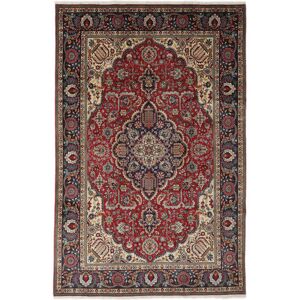 Annodato a mano. Provenienza: Persia / Iran Tabriz Tappeto 204X306 Persiano Tappeto Di Lana Nero/Rosso Scuro Tappeto