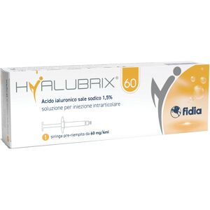 hyalubrix Siringa intra-articolare 60 acido ialuronico 1,5% 60 mg 4 ml no eto