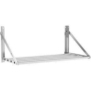 Royal Catering Mensola pieghevole a muro in acciaio inox - Design a barre - 80 x 45 cm - 40 kg RC-TFWH8045