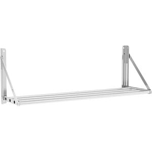 Royal Catering Mensola pieghevole a muro in acciaio inox - Design a barre - 100 x 30 cm - 40 kg RC-TFWH100X30