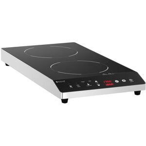 Royal Catering Piastra a induzione - 2 x 22 cm - Da 60 a 240 °C - Timer RCIC-1800P6