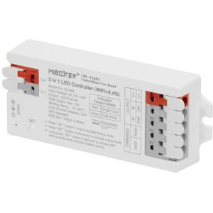 MiBoxer Ricevitore Dimmer 12/24V Monocolore e CCT 4-Zone Sinc. Aut. WiFi App/Alexa/Google Push dim.