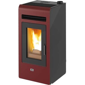 Adler STUFA A PELLET AD ARIA CORTINA 12C CANALIZZATA 11,2 kW 2 USCITE BORDEAUX