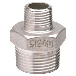 Tecnomat RACCORDO ATUSA 245 NIPPLE RIDOTTO 1 x 3/4 ACCIAIO INOX AISI 316