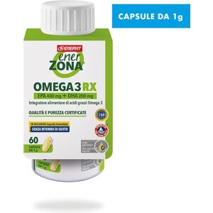 EnerZona Omega 3 RX Integratore di EPA e DHA, 60 Capsule x 1g