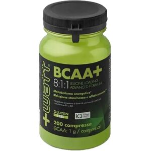 +Watt BCAA+ 8:1:1 Aminoacidi per Sostegno e Recupero Muscolare, 200 Compresse