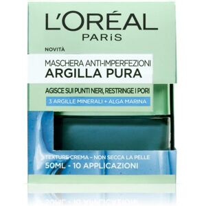 Antica Farmacia Orlandi L'Oreal Skin Expert Maschera Anti-Imperfezioni Argilla Pura 50ml.3 Argille Minerali + Alga Marina