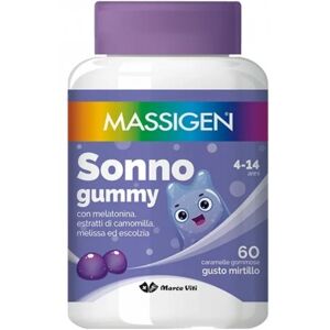 Marco Viti Farmaceutici Spa Massigen Sonno Gummy 60 Caramelle Gommose Gusto Mirtillo