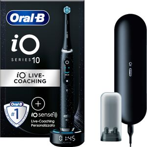 Procter & Gamble Srl Oral-B Spazzolino Elettrico Ricaricabile Io 10 Nero + 1 Testina, 1 Custodia Da Viaggio Ricaricabile E 1 Caricatore Io Sense