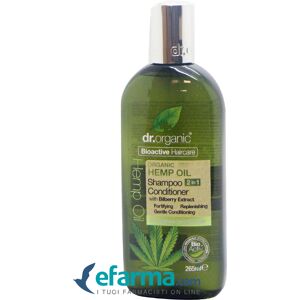 Dr. Organic Hemp Oil Shampoo+Balsamo Ristrutturante all'Olio di Canapa 265 ml