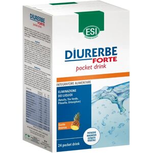 Diurerbe ESI Forte Integratore Diuretico Ananas 24 Pocket Drink