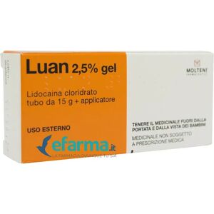 LUAN Gel 2,5% Lidocaina Anestetico Topico 15g