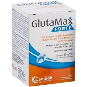 GLUTAMAX Candioli Forte Integratore Funzionalità Epatica Cani 20 Compresse Appetibili