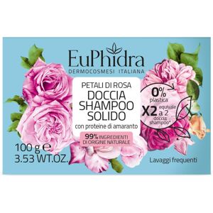 Zeta Euphidra Doccia Shampoo Solido Petali Di Rosa 100g - Doccia Shampoo Solida per Lavaggi Frequenti