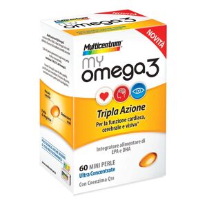 Haleon Italy Srl Multicentrum - My Omega3 Integratore 60 Mini Perle - Supporto essenziale di Omega-3 per la tua salute