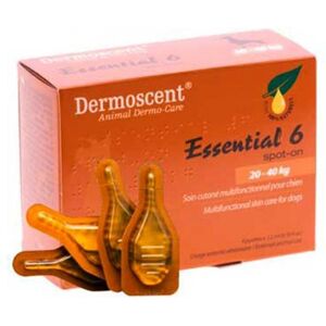 Ldca Sas Essential 6 Spot On Cane 4 Pipette da 2,4ml 20-40 Kg - Trattamento per la Salute della Pelle e del Mantello