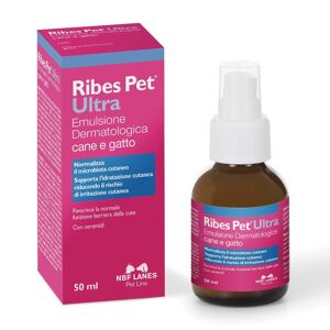 Nbf Lanes Vet Ribes Pet Ultra Emulsione Dermatologica Cane e Gatto 50ml - Idratazione e Cura della Pelle