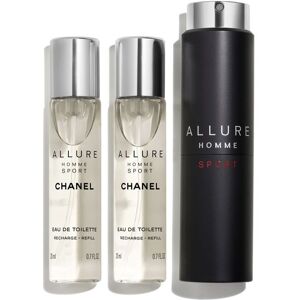 Chanel Allure Homme Sport Eau De Toilette Vaporizzatore Da Viaggio Ricaricabile 60 ML (3 X 20 ML)