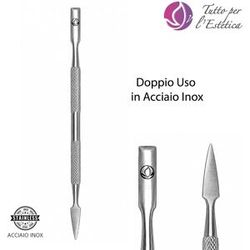 KEOPALIA Spingipelle Spingicuticole Professionale Doppio Uso in Acciaio Inox Tuttoperlestetica