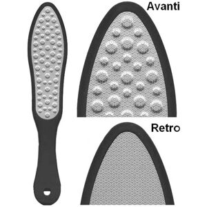 Raspa in acciaio per pedicure microforata al laser per calli e duroni