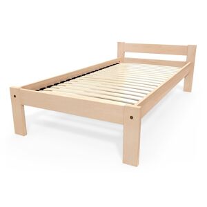 ABC MEUBLES Letto per bambini 90x190 in legno di faggio Simply - 90x190 - Legno Grezzo