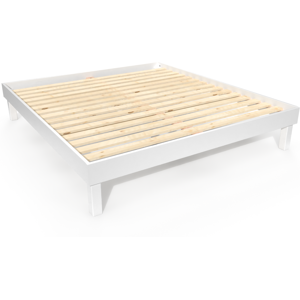 ABC MEUBLES Letto 180x200 in legno massiccio Comfort - 180x200 - Bianco