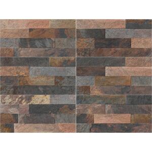 Leroy Merlin Piastrella decorativa in gres porcellanato Ardesia Metal diverse tonalità del cotto, beige, marrone, nero da interno / esterno 1.54 m²