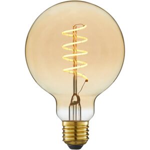 LEXMAN Lampadina LED filamento, E27 globo, ambrato, luce calda, 4.9W= 400LM (equiv 35 W), 330°,