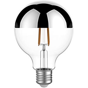 LEXMAN Lampadina LED filamento, E27 globo, argentato, luce calda, 7W= 806LM (equiv 60 W), 300°,