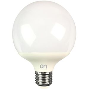 On Lampadina LED, E27 globo, opaco, luce calda, 18W= 1440LM (equiv 100 W), 270°,